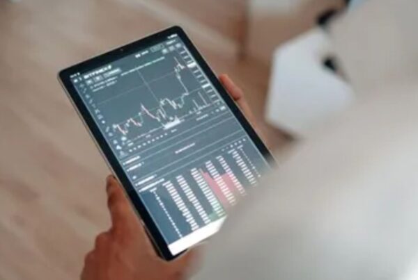 tablet com gráficos