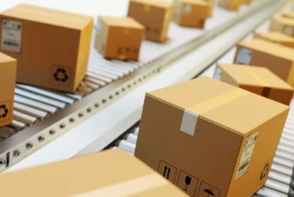 caixas de papelão embaladas