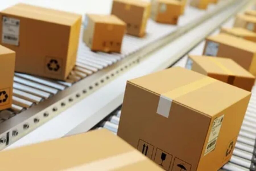 caixas de papelão embaladas